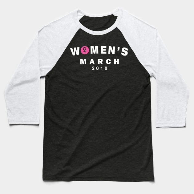 Women's March 2018 - Gender symbol Baseball T-Shirt by CMDesign